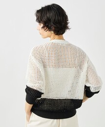 《手洗い可能》テープメッシュ編Vネックカーディガン
