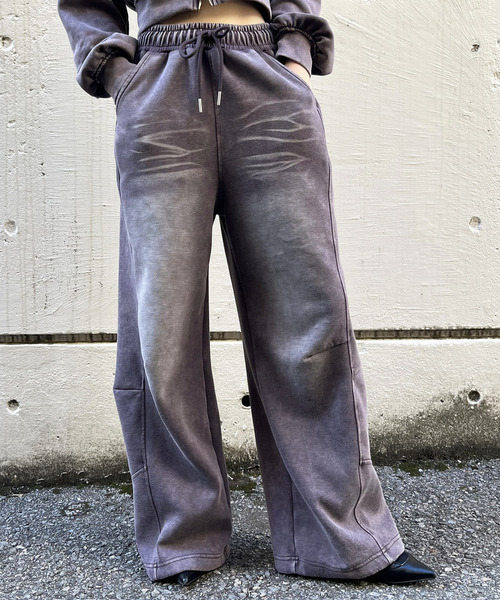 SPIRALGIRL（スパイラルガール）の「フロストバイオ加工パンツ（スウェットパンツ・レディース・グレー/ブラック/ブラウン・FREE）」の7枚目の写真