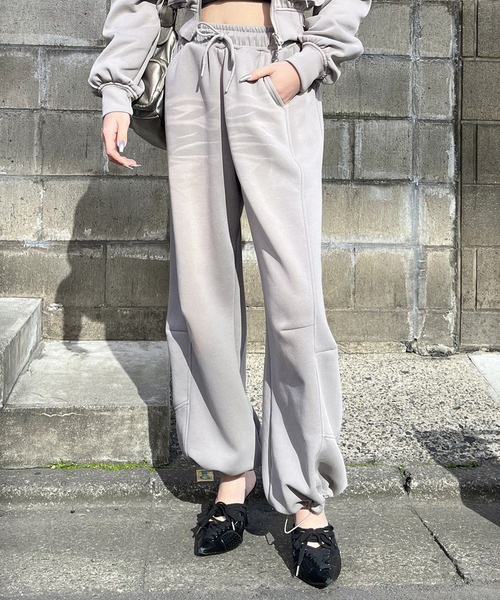 SPIRALGIRL（スパイラルガール）の「フロストバイオ加工パンツ（スウェットパンツ・レディース・グレー/ブラック/ブラウン・FREE）」の11枚目の写真