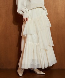 mysty woman | チュールティアードスカート 636955(スカート)