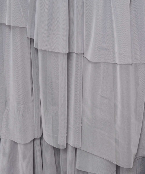 mysty woman（ミスティウーマン）の「チュールティアードスカート 636955（スカート・レディース・チャコールグレー/ライトグレー/アイボリー・FREE）」の19枚目の写真