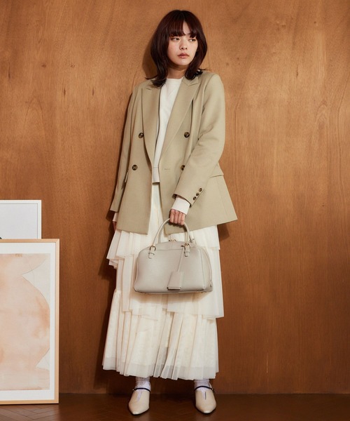 mysty woman（ミスティウーマン）の「チュールティアードスカート 636955（スカート・レディース・チャコールグレー/ライトグレー/アイボリー・FREE）」の13枚目の写真