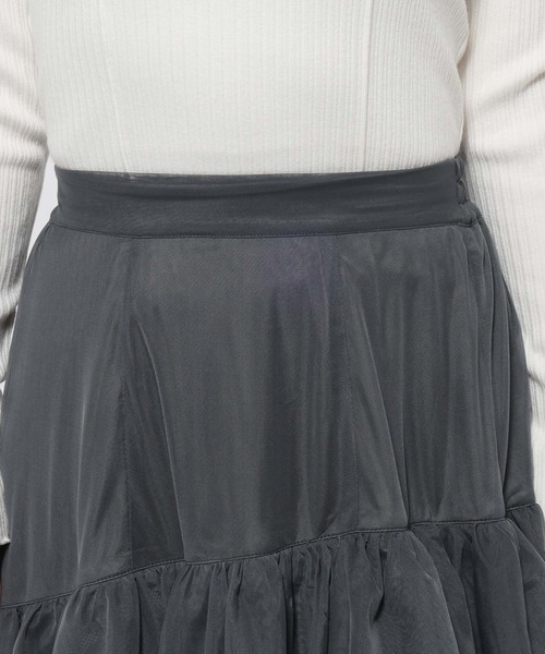 mysty woman（ミスティウーマン）の「チュールティアードスカート 636955（スカート・レディース・チャコールグレー/ライトグレー/アイボリー・FREE）」の22枚目の写真