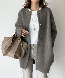 CHUL（チュル）の「ノーカラーコート／ふんわり起毛／体型カバー（ノーカラーコート）」