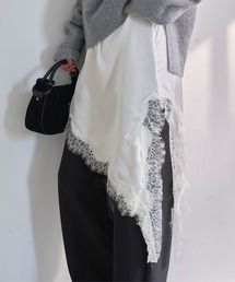 KOBE LETTUCE | サテンレースアシメロングキャミソール(キャミソール)