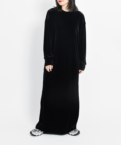 CITYSHOP（シティーショップ）の「《追加》VELVET U/N DRESS 2：ワンピース（ワンピース・レディース・ネイビー/ベージュ・38/36）」の2枚目の写真