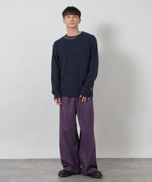 LAKOLE(ラコレ)の「ケーブル配色ニットプルオーバー / 633268(ニット/セーター・メンズ・グレー/ネイビー/ブラック・LARGE/MEDIUM)」の16枚目の写真