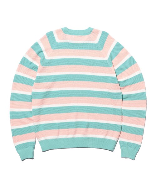 BEAMS PLUS(ビームスプラス)の「Crew Light Multi Stripe(ニット/セーター・メンズ・サックスブルー/ピンク・X-LARGE/SMALL/MEDIUM/LARGE)」の10枚目の写真