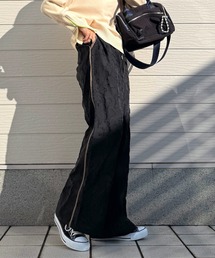 Q | ジャガードワイドパンツ(その他パンツ)