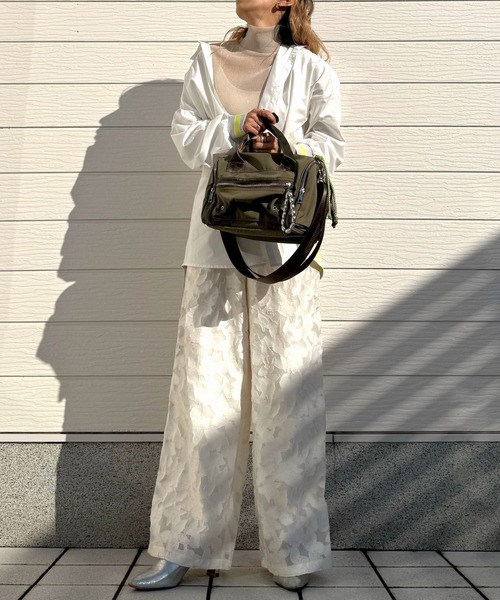 Q（キュー）の「ジャガードワイドパンツ（その他パンツ・レディース・アイボリー/ブラック・MEDIUM）」の18枚目の写真