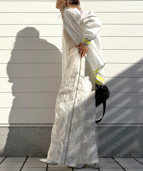 Q（キュー）の「ジャガードワイドパンツ（その他パンツ・レディース・アイボリー/ブラック・MEDIUM）」の19枚目の写真