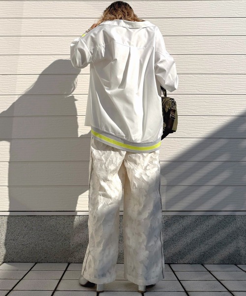 Q（キュー）の「ジャガードワイドパンツ（その他パンツ・レディース・アイボリー/ブラック・MEDIUM）」の20枚目の写真