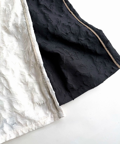 Q（キュー）の「ジャガードワイドパンツ（その他パンツ・レディース・アイボリー/ブラック・MEDIUM）」の8枚目の写真