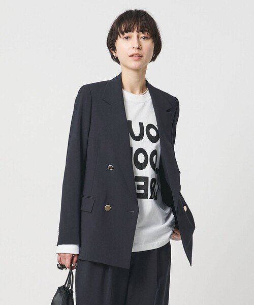 UNITED ARROWS(ユナイテッドアローズ)の「T/W 4ボタン ジャケット(テーラードジャケット・レディース・オフホワイト/ダークブラウン/ネイビー・38/36/34)」の3枚目の写真