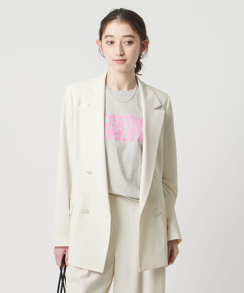 UNITED ARROWS(ユナイテッドアローズ)の「T/W 4ボタン ジャケット(テーラードジャケット・レディース・オフホワイト/ダークブラウン/ネイビー・38/36/34)」の6枚目の写真