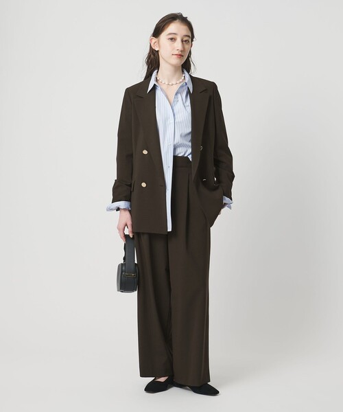 UNITED ARROWS(ユナイテッドアローズ)の「T/W 4ボタン ジャケット(テーラードジャケット・レディース・オフホワイト/ダークブラウン/ネイビー・38/36/34)」の10枚目の写真