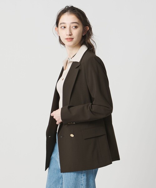 UNITED ARROWS(ユナイテッドアローズ)の「T/W 4ボタン ジャケット(テーラードジャケット・レディース・オフホワイト/ダークブラウン/ネイビー・38/36/34)」の11枚目の写真