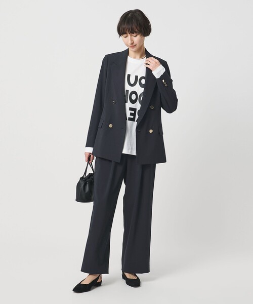 UNITED ARROWS(ユナイテッドアローズ)の「T/W 4ボタン ジャケット(テーラードジャケット・レディース・オフホワイト/ダークブラウン/ネイビー・38/36/34)」の15枚目の写真