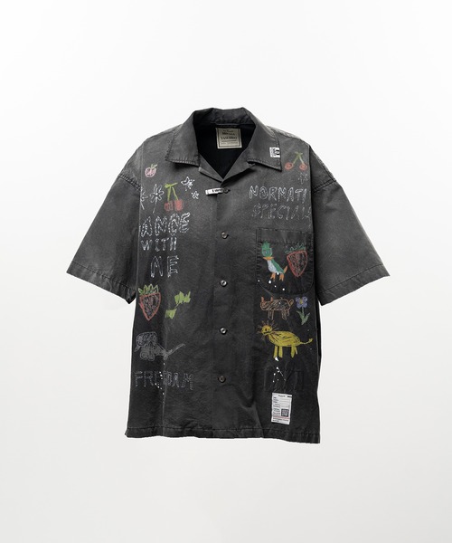 Maison MIHARA YASUHIRO(メゾンミハラヤスヒロ)の「Hand Drawing Print Shirt(シャツ/ブラウス・メンズ・ライトグレー/ブラック・46/44)」の2枚目の写真