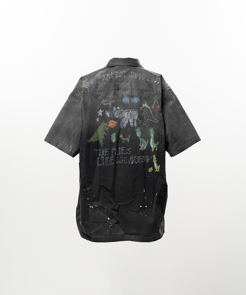 Maison MIHARA YASUHIRO(メゾンミハラヤスヒロ)の「Hand Drawing Print Shirt(シャツ/ブラウス・メンズ・ライトグレー/ブラック・46/44)」の3枚目の写真