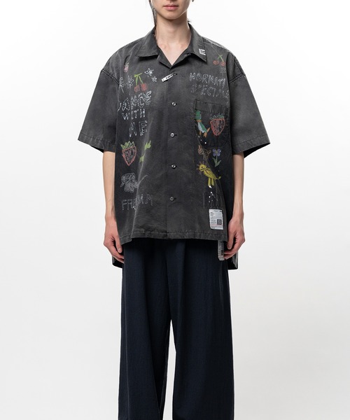 Maison MIHARA YASUHIRO(メゾンミハラヤスヒロ)の「Hand Drawing Print Shirt(シャツ/ブラウス・メンズ・ライトグレー/ブラック・46/44)」の4枚目の写真