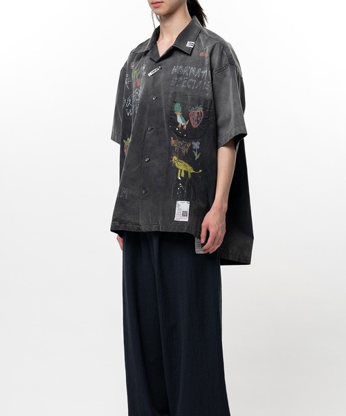 Maison MIHARA YASUHIRO(メゾンミハラヤスヒロ)の「Hand Drawing Print Shirt(シャツ/ブラウス・メンズ・ライトグレー/ブラック・46/44)」の5枚目の写真