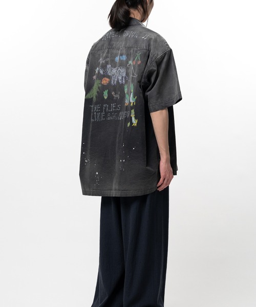 Maison MIHARA YASUHIRO(メゾンミハラヤスヒロ)の「Hand Drawing Print Shirt(シャツ/ブラウス・メンズ・ライトグレー/ブラック・46/44)」の6枚目の写真