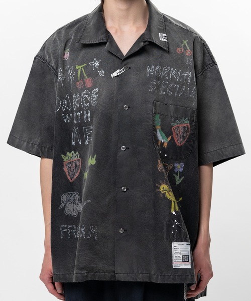 Maison MIHARA YASUHIRO(メゾンミハラヤスヒロ)の「Hand Drawing Print Shirt(シャツ/ブラウス・メンズ・ライトグレー/ブラック・46/44)」の7枚目の写真