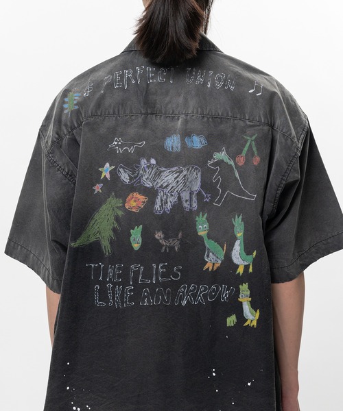 Maison MIHARA YASUHIRO(メゾンミハラヤスヒロ)の「Hand Drawing Print Shirt(シャツ/ブラウス・メンズ・ライトグレー/ブラック・46/44)」の8枚目の写真