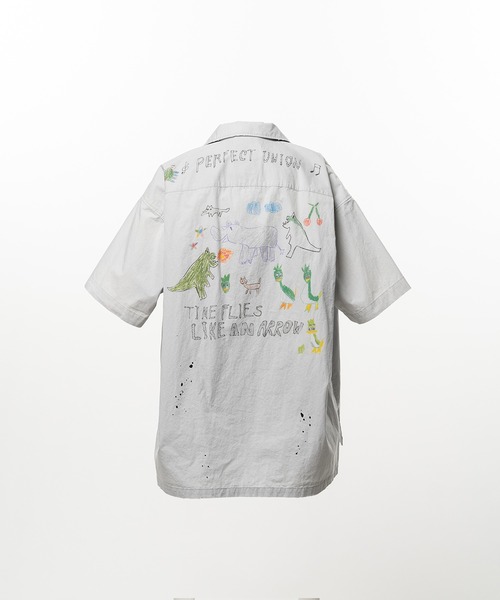 Maison MIHARA YASUHIRO(メゾンミハラヤスヒロ)の「Hand Drawing Print Shirt(シャツ/ブラウス・メンズ・ライトグレー/ブラック・46/44)」の9枚目の写真