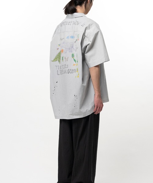 Maison MIHARA YASUHIRO(メゾンミハラヤスヒロ)の「Hand Drawing Print Shirt(シャツ/ブラウス・メンズ・ライトグレー/ブラック・46/44)」の12枚目の写真