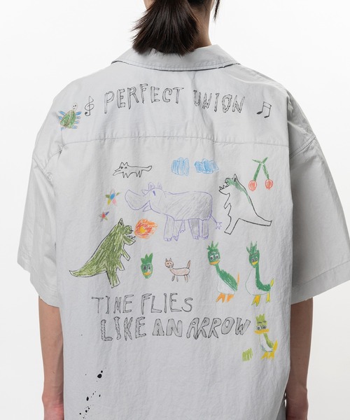 Maison MIHARA YASUHIRO(メゾンミハラヤスヒロ)の「Hand Drawing Print Shirt(シャツ/ブラウス・メンズ・ライトグレー/ブラック・46/44)」の14枚目の写真