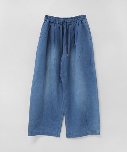 RNA-N(アールエヌエーエヌ)の「R4442 5.3ozデニムギャザーパンツ(デニムパンツ・レディース・ライトインディゴブルー/ダークインディゴブルー・FREE)」の1枚目の写真
