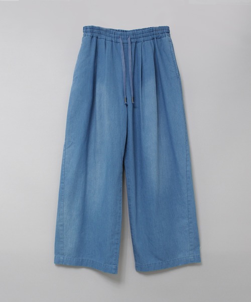 RNA-N（アールエヌエーエヌ）の「R4442 5.3ozデニムギャザーパンツ（デニムパンツ・レディース・ライトインディゴブルー・FREE）」の5枚目の写真