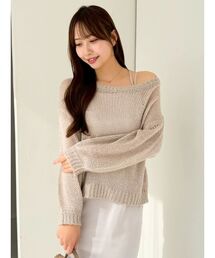 dazzlin | バックリボンスパンコールモヘアタッチニット(ニット/セーター)