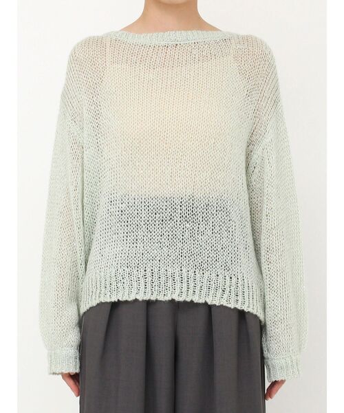 dazzlin(ダズリン)の「バックリボンスパンコールモヘアタッチニット(ニット/セーター・レディース・ブルー/ミント/ベージュ/ピンク/オフホワイト・FREE)」の14枚目の写真