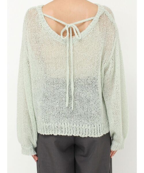 dazzlin(ダズリン)の「バックリボンスパンコールモヘアタッチニット(ニット/セーター・レディース・ブルー/ミント/ベージュ/ピンク/オフホワイト・FREE)」の12枚目の写真