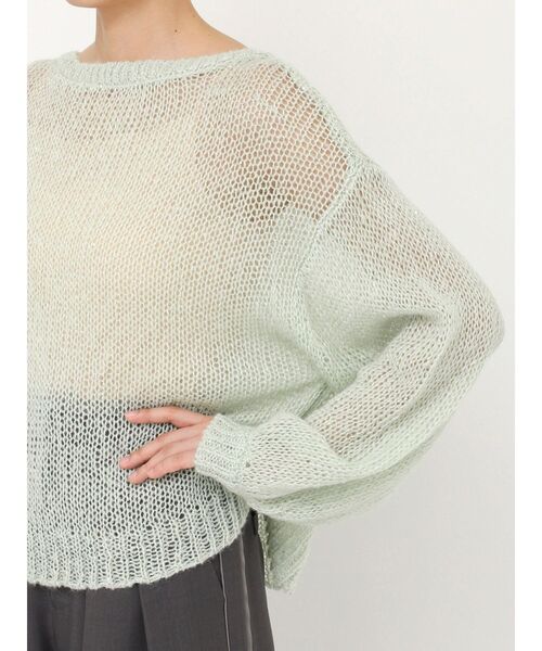 dazzlin(ダズリン)の「バックリボンスパンコールモヘアタッチニット(ニット/セーター・レディース・ブルー/ミント/ベージュ/ピンク/オフホワイト・FREE)」の10枚目の写真