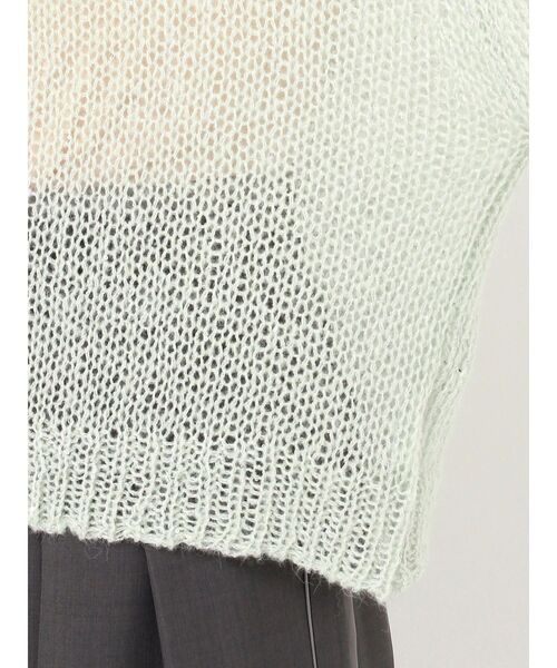 dazzlin(ダズリン)の「バックリボンスパンコールモヘアタッチニット(ニット/セーター・レディース・ブルー/ミント/ベージュ/ピンク/オフホワイト・FREE)」の9枚目の写真