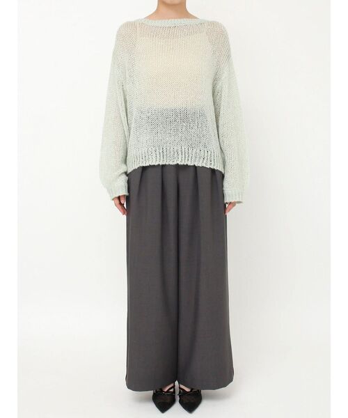 dazzlin(ダズリン)の「バックリボンスパンコールモヘアタッチニット(ニット/セーター・レディース・ブルー/ミント/ベージュ/ピンク/オフホワイト・FREE)」の7枚目の写真