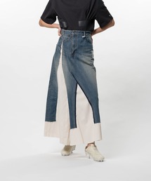 Denim Pants Combined Skirt