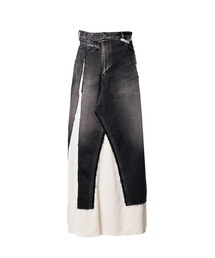 Denim Pants Combined Skirt