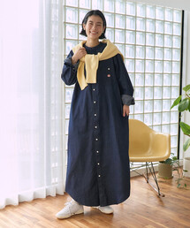 RED KAP（レッドキャップ）の「RED KAP × FREAK'S STORE/レッドキャップ 別注 リヨセルデニム ノーカラー シャツワンピース（ワンピース）」