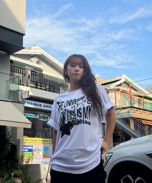 AEIAEIAE（エイエイエ）の「ユニセックスオーバーサイズグラフィックTシャツ[ホワイト]（Tシャツ/カットソー・メンズ・その他・FREE）」の15枚目の写真
