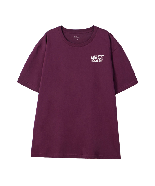MAKEITTO（メイキット）の「[GRAFFITI3 LOGO]CREW NECK TEE_WINE（Tシャツ/カットソー・メンズ・その他・M/L/XL/XXL）」の2枚目の写真