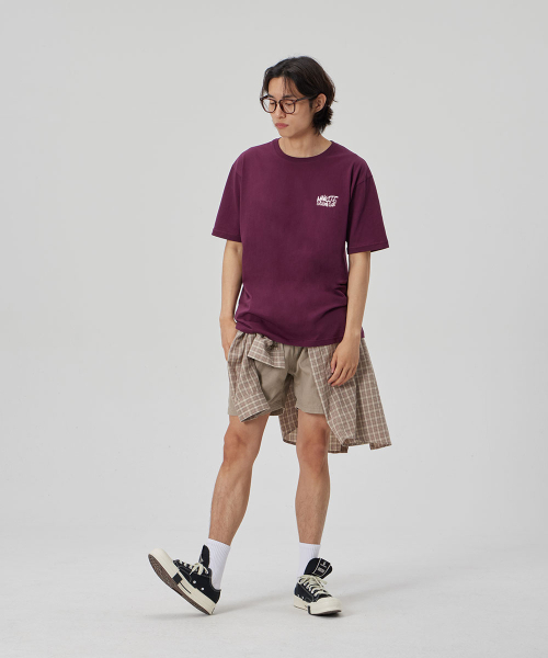 MAKEITTO（メイキット）の「[GRAFFITI3 LOGO]CREW NECK TEE_WINE（Tシャツ/カットソー・メンズ・その他・M/L/XL/XXL）」の5枚目の写真