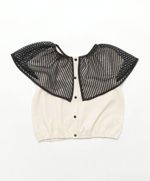 maarook（マルーク）の「杢ツイルメッシュケープ衿ブラウス（シャツ/ブラウス・キッズ・オートミール・140cm/150cm/160cm）」の14枚目の写真