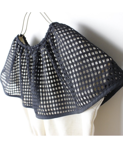 maarook（マルーク）の「杢ツイルメッシュケープ衿ブラウス（シャツ/ブラウス・キッズ・オートミール・140cm/150cm/160cm）」の12枚目の写真