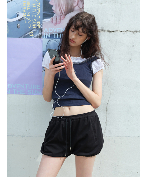 ETMON（エトモン）の「Banding Shirring Blouse White（シャツ/ブラウス・レディース・その他・FREE）」の3枚目の写真