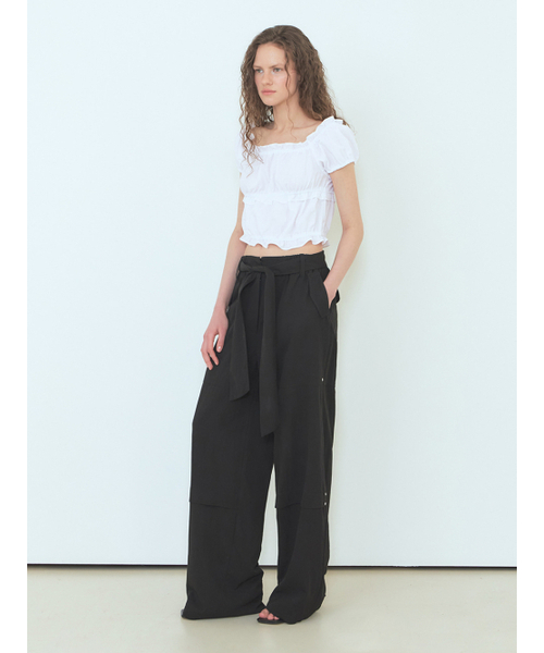 ETMON（エトモン）の「Banding Shirring Blouse White（シャツ/ブラウス・レディース・その他・FREE）」の4枚目の写真